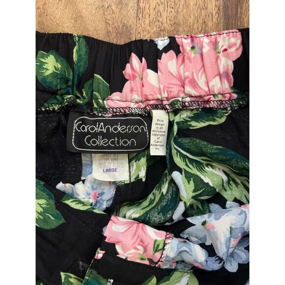 Coralanderson Collection Women's Black Floral Print Button Up Maxi Skirt Size L - Picture 3 of 3
